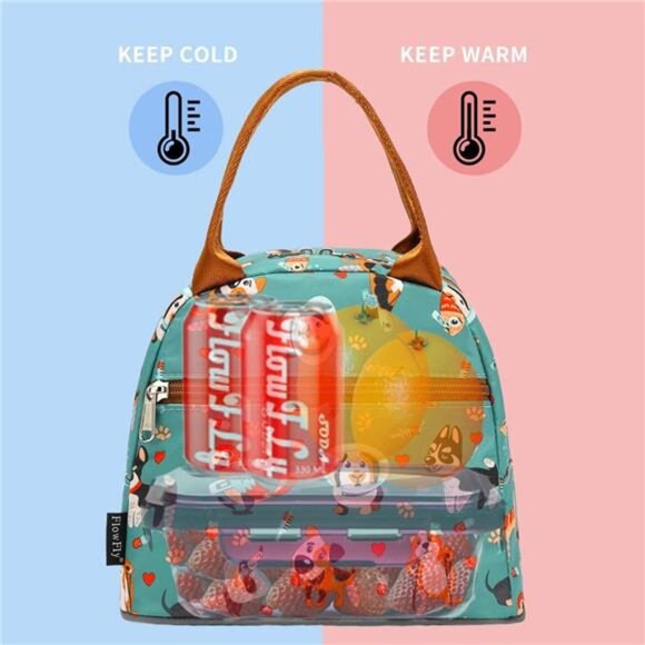 Lunch Cooler Bag - Tote Bag Organizer for Women/Men, Dog - Picture 3 of 7